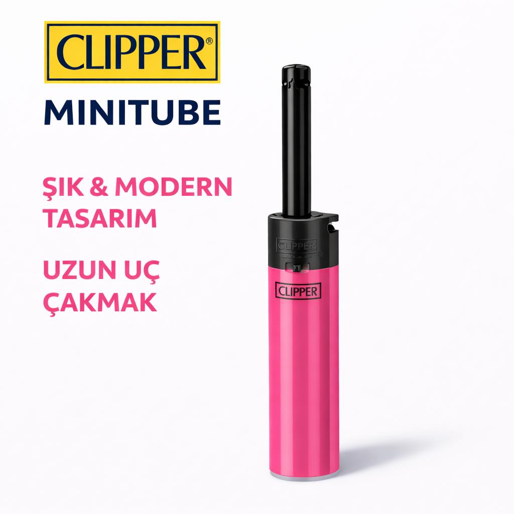 Clipper Minitube Uzun Uç Çakmak – Canlı Renk Şık Tasarım - Görsel 6