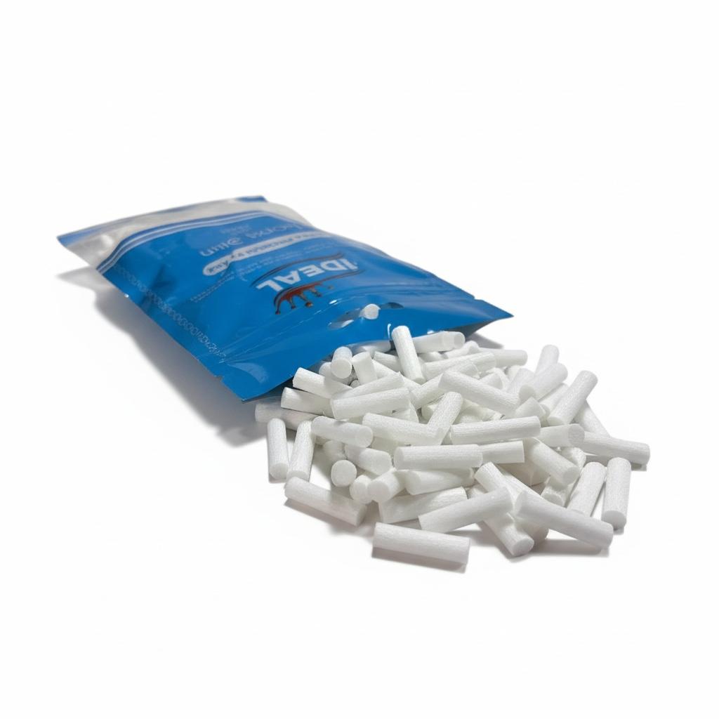 İdeal Long Slim Pamuklu Filtre 6 mm – 19 mm Uzunluk 10 Paket (1500 Adet) - Görsel 2