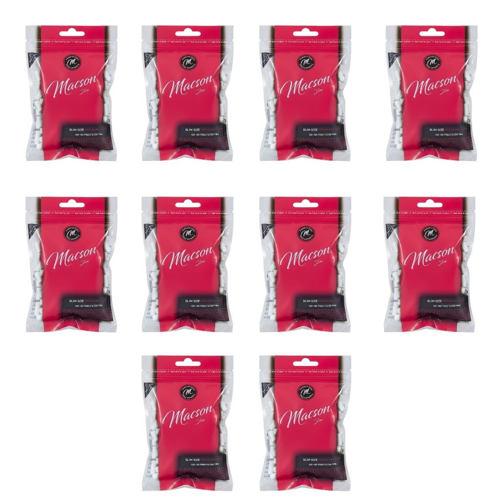 Macson Slim Pamuklu Filtre 6 mm – 10 Paket (1200 Adet) - Görsel 3