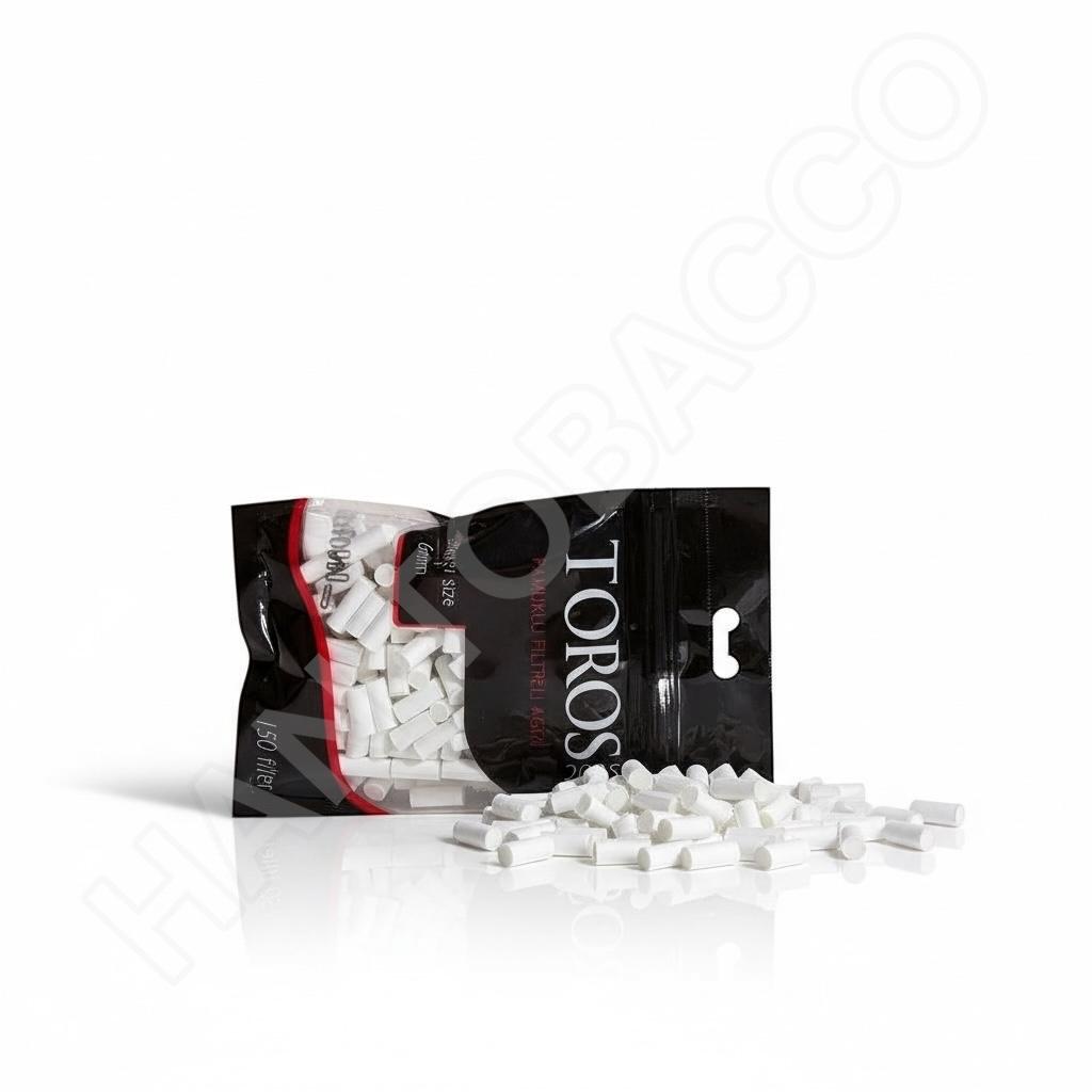 Toros Slim Pamuklu Filtre 6.00 mm – 10 Paket (1250 Adet) Zıvana Ağızlık - Görsel 4