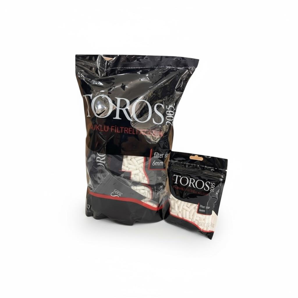 Toros Slim Pamuklu Filtre 6.00 mm – 10 Paket (1250 Adet) Zıvana Ağızlık - Görsel 2