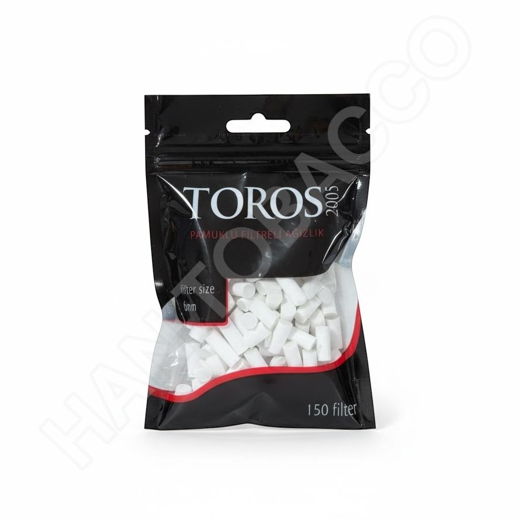 Toros Slim Pamuklu Filtre 6.00 mm – 10 Paket (1250 Adet) Zıvana Ağızlık - Görsel 3