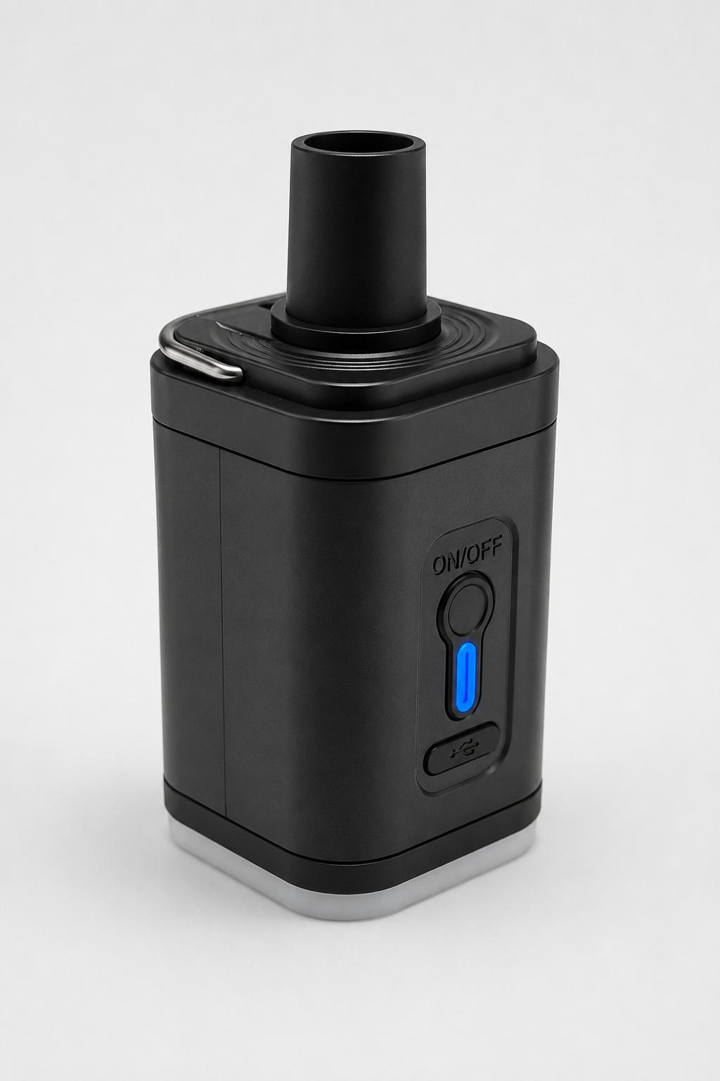 Şarjlı Mini Elektrikli Hava Pompası 1200 mAh - Şişirme & Vakum Özellikli - 3 Mod LED Kamp Lambası ve El Feneri - 5 Başlıklı - Görsel 2