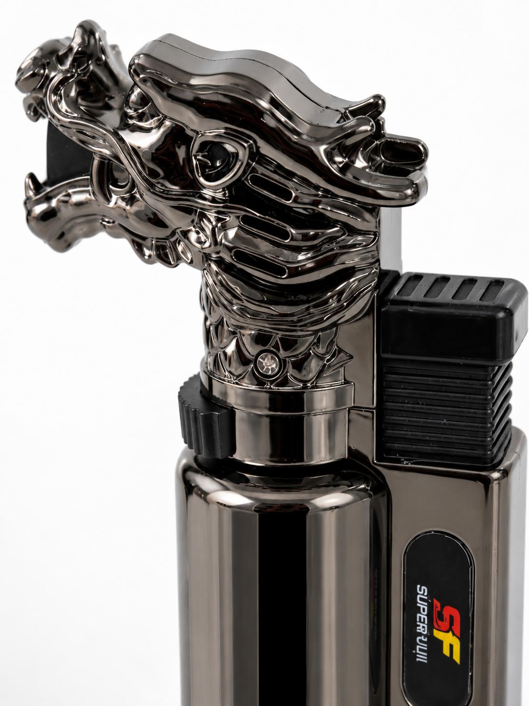 Dragon Flame Premium Ejderha Tasarımlı Jet Alevli Gazlı Çakmak - Görsel 7