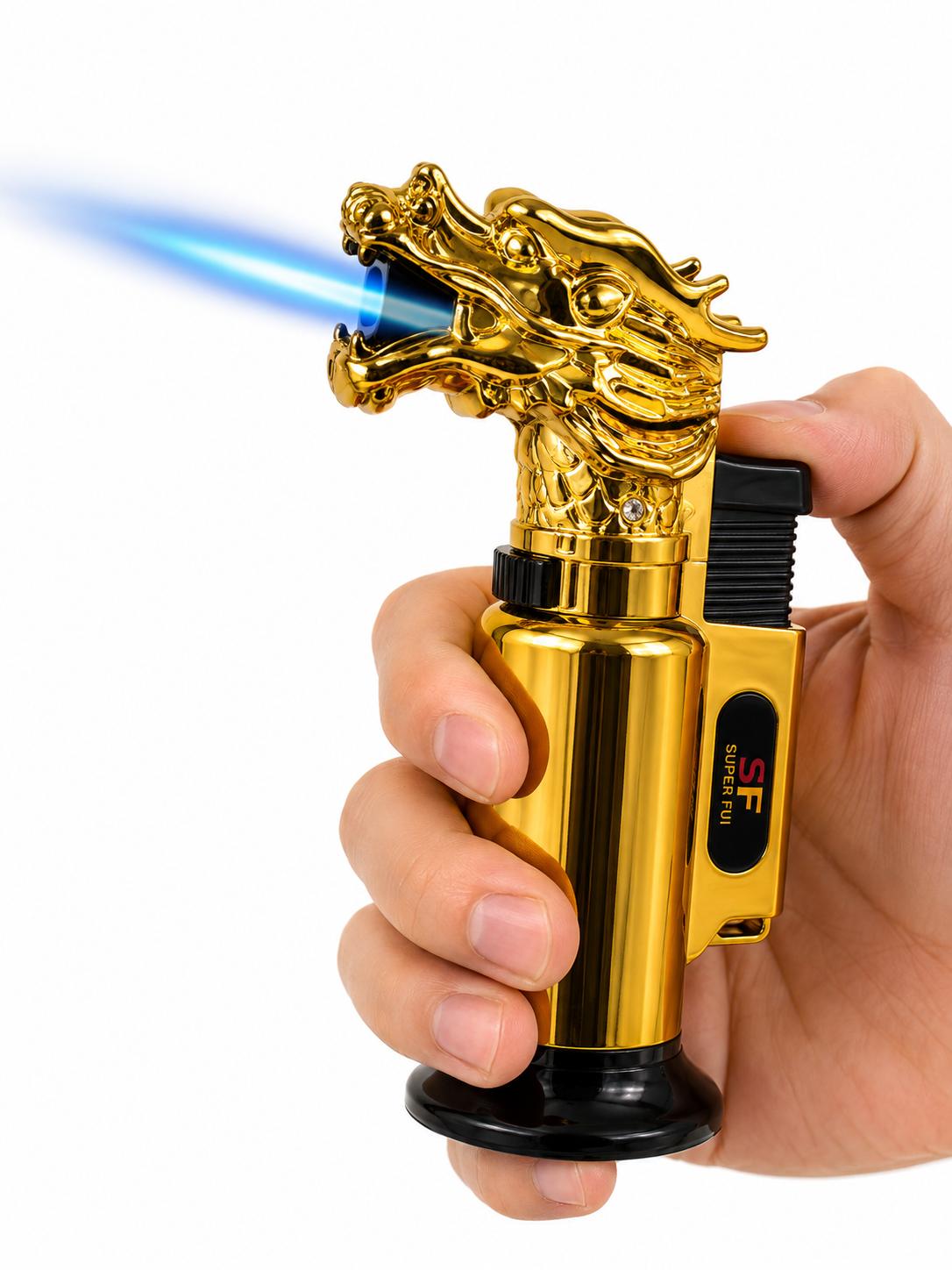 Dragon Flame Premium Ejderha Tasarımlı Jet Alevli Gazlı Çakmak - Görsel 4
